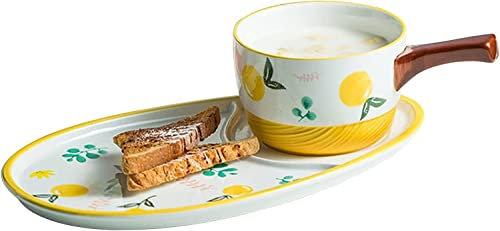 GLETSF Enorma frukostkoppar, salladsskål, keramisk soppkopp, unik soppkopp, kaffe-/tesoppskålar, gräddsoppskålar och tefat av keramik, unik färg