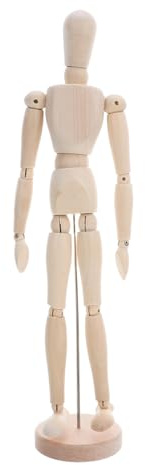NUOBESTY Manichino in Legno Articolato con Mobili Modello per e Pittura Strumento Educativo e Decorazione per Casa e Ufficio