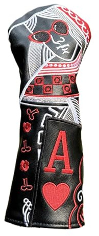 QUXVUIS Funda de Sombrero para entusiastas del Golf Hecha de Cuero sintético, Cubierta Protectora para Palos Golf, Cubierta para Cabeza Bola, Color Q