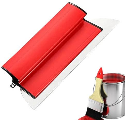 Plaster Plate Smoothing Tool | Ergonomic Stainless Steel Scraper - 0.5mm Plaster Board Finishing Tools - For Hob Hobs Painting Construction Large