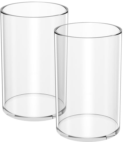 NIUBEE Acrylic Pen Holder for Desk, Clear Pencil Cup Organizer for Office