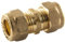 Lot de 2 raccords de compression droits en laiton 10 mm