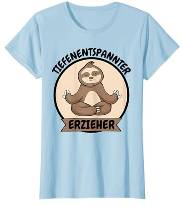 Erzieher tiefenentspannt und ohne Stress Yoga Faultier T-Shirt