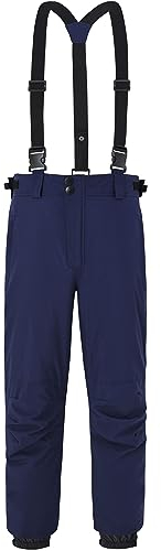 ATLASLAVA Herren Winter Skihose mit Trägern Wasserdicht Warm Winddicht Reißfest Rtmungsaktiv DarkBlue 3XL