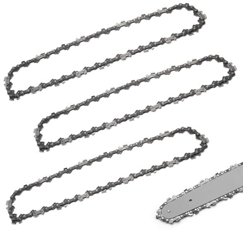 KtbeYTi 3 Piezas Cadena de Motosierra 10 Pulgadas 40TG Mini Cadenas de Sierra de Repuesto para Cortadoras de Ramas en El Jardín