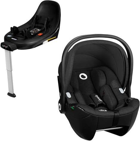 LIONELO Seggiolino Auto con Base MOXIE i-Size Ovetto SET per bambini 40-87 cm, Montaggio ISOFIX, Piede di Supporto, Protezione laterale, Regolazione poggiatesta, Riduttore Dri-Seat