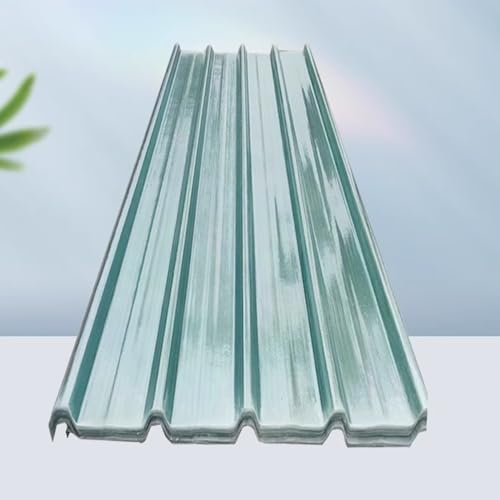Stöttåliga takplattor i glasfiber, värmeisolerande, 1,2 mm tjocklek, lätt att böja och klippa, 5 st (0,9 x 1,4 m/35 x 55 tum) – hållbara korrugerade takpaneler för optimal dag