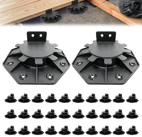 Supporti Regolabili Pavimento（30pcs）, Piedistalli Regolabili Per Patio Per Lastre Da 30 A 60 Mm,Supporti Per Patio Per Pavimentazioni Di Cortili, Fontane, Giardini Terrazzati, Progetti Fai Da Te, Ecc