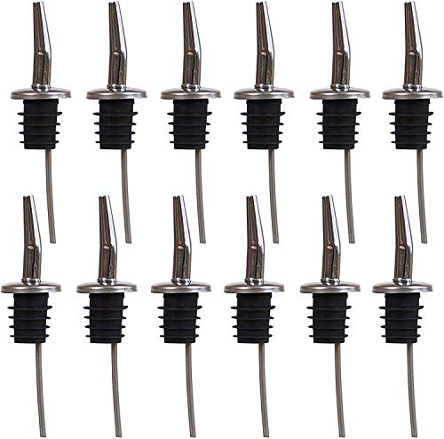 Oak & Steel - 12 Versatori per Bottiglie in Acciaio Inossidabile