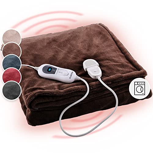 Klarstein scaldaletto Matrimoniale XL, Coperta Termica Elettrica 18 x 13 cm, Scaldaletto Matrimoniale Elettrico 3 Livelli di Temperatura, Lavabile in Lavatrice, Coperta Elettrica per Letto e Divano
