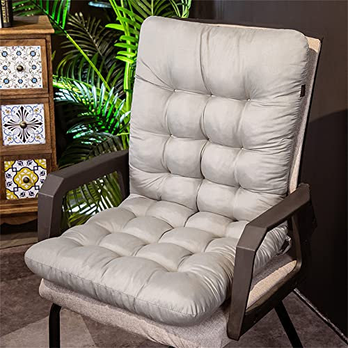 Morbuy Cuscino per Sedia a Sdraio, Tinta Unita Cuscino per Poltrona Sedia da Bagno di Sole, Cuscino Imbottito per Sdraio Relax Giardino per Interni ed Esterni, Vacanze (45x85cm,Grigio Chiaro)