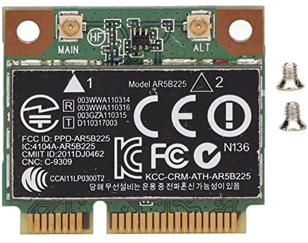ciciglow PCIe-Netzwerkkarte, Kabellose WLAN-Karte, PCIE-Modul Unterstützt 300 Mbit/s Übertragungsrate und Bluetooth 4.0, für HP CQ43 CQ58 DV4 DV6 DV7 G4 G6 G7