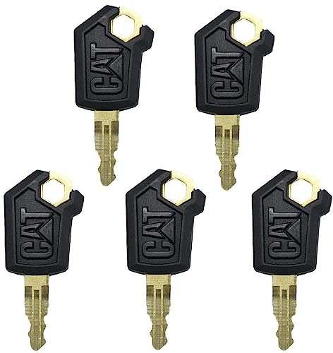 5 Pz Sostituzione Chiave Start Chiavi per attrezzature pesanti Chiavi master Chiave di commutazione Chiave di accensione 5P8500 per Caterpillar (CAT) Escavatori Camion Caricatore Skidsteers (5)