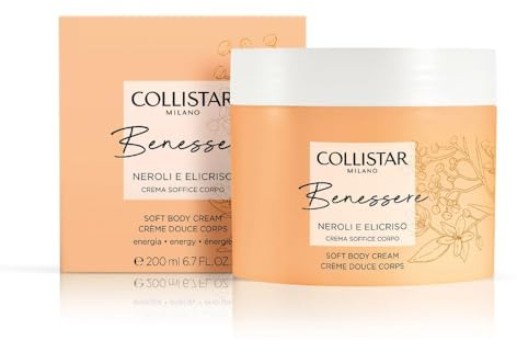 Collistar Benessere Crema Corpo Soffice Neroli Elicriso, Idratante e Nutriente, Profumata, Cura Naturale della Pelle, 200 ml