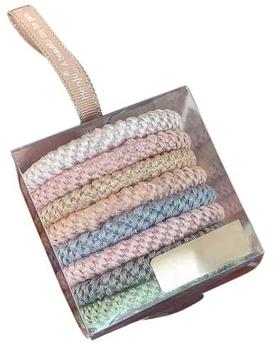 Élastiques Pour Cheveux Pour Filles, 8 pcs Élastiques Multicolores, Elastique Cheveux Epais, Epais En Coton Sans Couture, Hair Elastic Band, élastiques Pour Cheveux épais Et Bouclés (C)