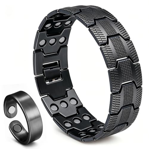 FARYODI koppararmband herr, tre ultrastarka magneter, koppararmband manlig design ren koppar-magnetarmband, kopparsmycken justerbar längd med storleksjusteringsverktyg