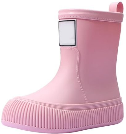 Botas cortas de goma para mujer con suela antideslizante y resistente al agua | Botas de piel de oveja impermeables de plástico, protección contra el clima, adecuado para jardinería y caminar