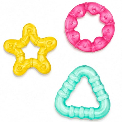 Bo Jungle | Lot de 3 anneaux de dentition réfrigérants formes Cool Shapes - 10 x 8 cm