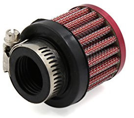 sourcing map sourcing map 26mm Recto Tubo de Admisión Filtro de Aire para Moto Vehículo Rojo