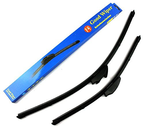 65cm&65cm - AERO GOOD WIPER 2x Front Scheibenwischer Flachbalkenwischer mit Hakenbefestigung Ersatz Wischerblätter Set für Frontscheibe Scheibenwischerblätter - Hallenwerk