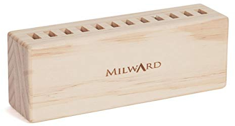 Milward Pine Woodblock Scissor Display - Holds 12 Pairs of Scissors