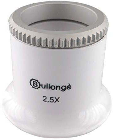 Bullonge Uhrmacher-Lupe BULLONGÈ TB Pearl-White 2.5X für Arbeiten rund um die Uhr - Augenlupe