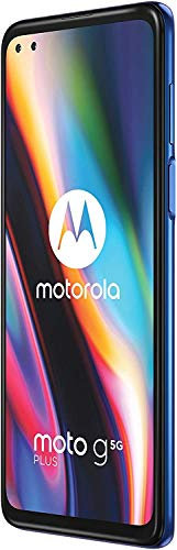 Motorola moto g 5G plus (5G, 6.7 FHD+, Qualcomm Snapdragon SD765, 48MP quad camera system, 5000 mAH battery, Dual SIM, 4/64GB, Android 10), Surfing Blue