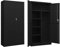 vidaXL Schließfachschrank Umkleideschrank Stahlschrank Lagerschrank Metallschrank Kleiderschrank Aktenschrank Schrank Schwarz 90x40x180cm Stahl