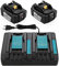 XNJTG Batteria 18V 5Ah per Makita 18V con Caricabatterie DC18RD DC18RC per Makita 18V Batterie BL1850 BL1860 BL1850B BL1860B BL1830 BL1840