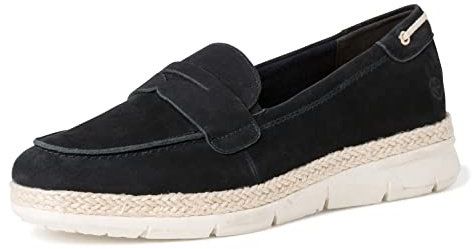 Tamaris Femme Chaussures Basses, Dame Mocassin,Chaussons,élégant,Chaussures d'affaires,Chaussures de Costume,Bureau,Loafer,Navy,39 EU
