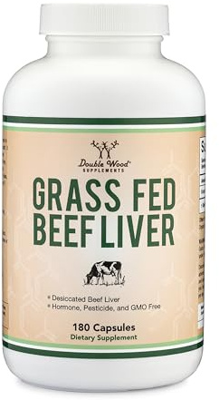 Grass Fed Beef Liver Capsules (1,000mg of Grass Fed, Desiccated Beef Liver per Serving, 180 Capsules, 3 Month Supply) Supplement for Digestion, Immune Health, Energy, and Wellness by Double Wood