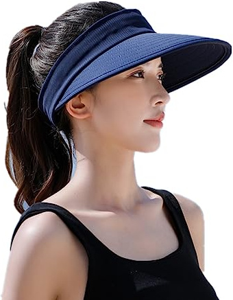 Gorra con visera deportiva para verano, gorro para el sol, desmontable, para mujer, ala ancha, plegable, sombrero de playa, viaje, protección UV, gorra de béisbol, piscina, camping, pesca, jardinería
