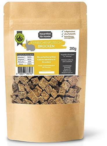 Tierkumpel Food & Snack Hundeleckerli Getreidefrei Training Hundesnack große und kleine Hunde Welpen Beutel Leckerlies Hund Trainingsleckerli Welpentraining knusprige Kaninchen ohne Getreide 200 gr