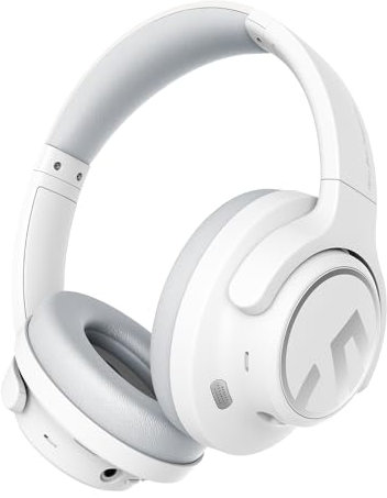 SoundPEATS Space Auriculares Inalámbricos Bluetooth5.3 Diadema Plegables Cancelación de Ruido Activa con Híbridos Reducción de Ruido de Llamada ENC Altavoz Dinámico de 40mm Multipunto 123H