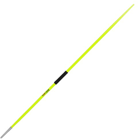 Sport-Thieme Übungsspeer First Fly | Umstieg vom Übungs- zum Wettkampfspeer | Ideal für Anfänger | Schnurkordel-Griff | Aluminium & Stahl | 125 cm Länge | 20 mm Durchmesser | 250 g | Neon-Gelb