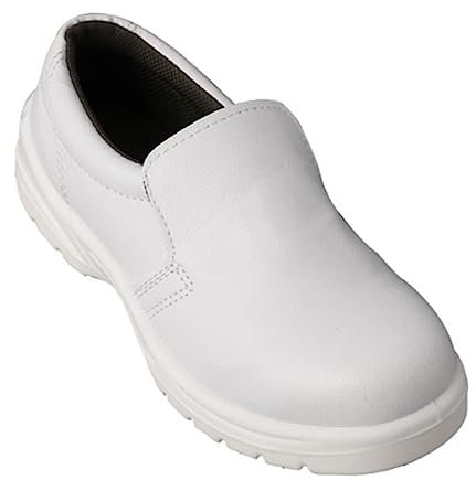 WRITWAA Atmungsaktive Sicherheitsschuhe Leichte Werkstattschuhe Mit Hohen Anti-Smash-Wirkung Schuhe Weiß