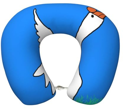 White Goose - Cuscino da viaggio in memory foam a forma di U per viaggi e casa, supporto ergonomico per il collo con memory foam di alta qualità.