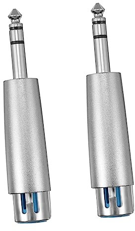 Holibanna 2pièces Adaptateur Pouce vers XLR Broches Connecteur Microphone Coupleur Audio