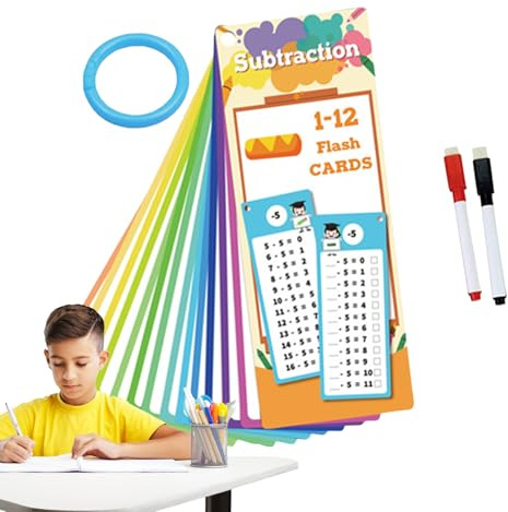 Flash-kort multiplikation, flash-kort multiplikation Dubbelsidig pedagogisk | Multiplikationstabeller för barn Lärspel, barns inlärningsstadium, klass 1 till 3, klassrum,