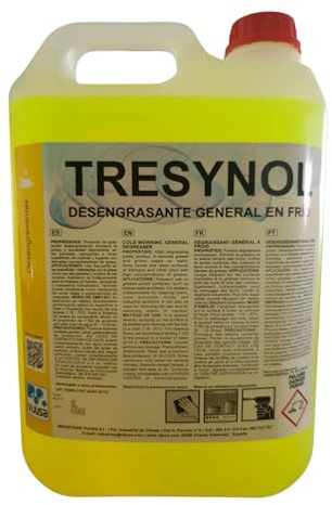 Desengrasante general TRESYNOL en frío, garrafa de 5 litros. Gran poder desengrasante, fórmula concentrada. (1)
