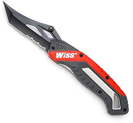 Wiss WKFPNS1EU Edelstahl-Klappmesser/Taschenmesser mit Titanbeschichtung mit Schlankem, Ergonomischem Griff für Maximalen Komfort