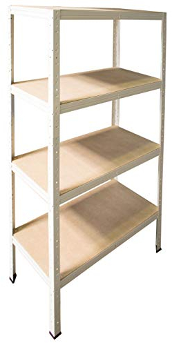 shelfplaza® 155x60x60cm HOME Schwerlastregal weiß/Metallregal mit 4 Böden/Kellerregal Metall, Garagenregal, Werkstattregal oder Regal Lagerregal/Steckregal Metall mit 175kg Tragkraft