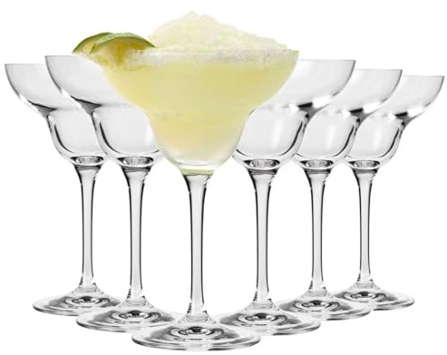 Krosno Margarita Cocktail Glasses, Set of 6, 9.1 oz, Mixology Collection, Ideal for Cocktails, Frozen Desserts, Dishwasher Safe, Made in Europe
