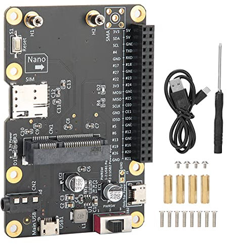 3G / 4G e LTE Base HAT to USB Riser Card con presa per scheda NANO SIM per Raspberry 4/3/2 / B + / per PC Laptop