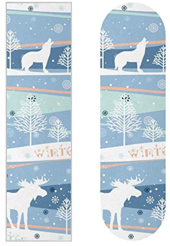 Moose Fox Wolf Bird Skateboard-Griptape, Schleifpapier, Longboard, Aufkleber, Scooter, Deck, Sandpapier, 2 Stück