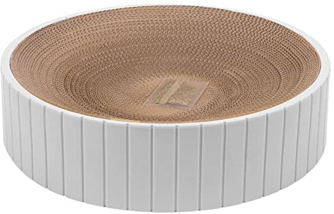 JINGLING Tapis à gratter Rond pour Chat | Bloc-Notes réversible pour Chat en Papier ondulé,Le grattoir lit Salon grattage Chat empêche des dommages Meubles 3 Couleurs
