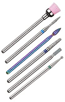 Melissa Kit 6 Punte per Fresa Manicure – Accessori Professionali per Ricostruzione Unghie – Set da 6 Pezzi in Metallo – Compatibili con Tutte le Frese Elettriche