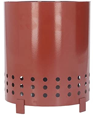 Caminetti a Legna in Ferro, Braciere Portatile, falò in Ferro da Campeggio, Braciere da Tavolo Senza Fumo con Supporto, Forniture da Campeggio da Giardino All'aperto (Rosso Rame)