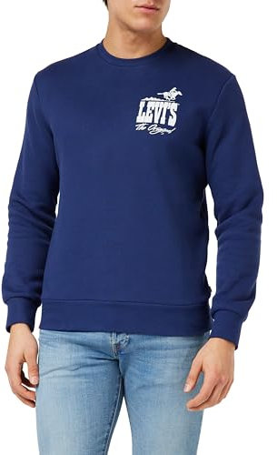 Levi's Herren Standard Graphic Crew Sweatshirt,Western Htg Logo Naval Academy,L