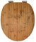 banjado Hochwertig gravierter Design WC Sitz Bambus Soft Close 45,8x37,5cm / Toilettendeckel mit Soft Close Holz/Bambus Klodeckel/WC-Sitz für gängige Toiletten Wal Comic